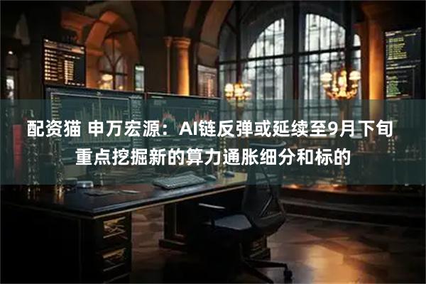 配资猫 申万宏源：AI链反弹或延续至9月下旬 重点挖掘新的算力通胀细分和标的